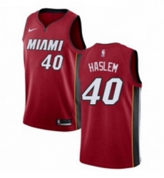 Youth Nike Miami Heat 40 Udonis Haslem Swingman Red NBA Jersey Statement Edition