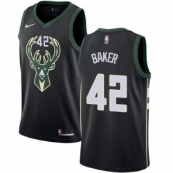 Womens Nike Milwaukee Bucks 42 Vin Baker Swingman Black Alternate NBA Jersey Statement Edition