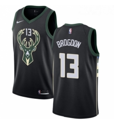 Youth Adidas Milwaukee Bucks 13 Malcolm Brogdon Authentic Black Alternate NBA Jersey Statement Edition 