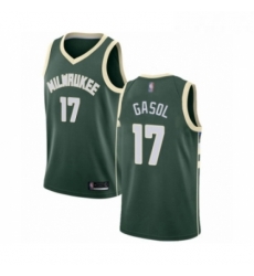 Youth Milwaukee Bucks 17 Pau Gasol Swingman Green Basketball Jersey Icon Edition 