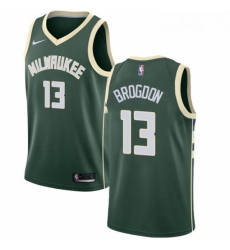 Youth Nike Milwaukee Bucks 13 Malcolm Brogdon Swingman Green Road NBA Jersey Icon Edition 