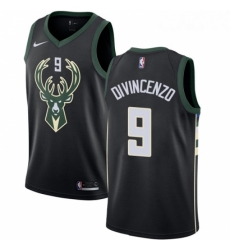 Youth Nike Milwaukee Bucks 9 Donte DiVincenzo Swingman Black NBA Jersey Statement Edition 