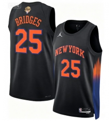 Men New Yok Knicks 25 Mikal Bridges Black 2026 Final Patch 2025 26 Statement Edition Stitched Basketball Jersey Men New Yok Knicks 25 Mikal Bridges Black 2026 Final Patch 2025 26 Statement Edition Stitched Basketball Jersey
