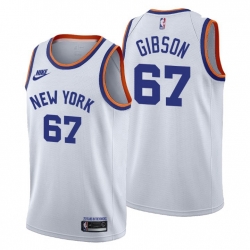 Men New York Knicks 67 Taj Gibson Men Nike Releases Classic Edition NBA 75th Anniversary Jersey White