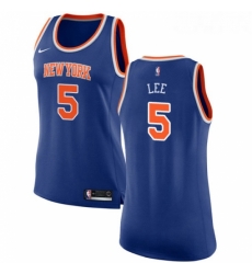 Womens Nike New York Knicks 5 Courtney Lee Swingman Royal Blue NBA Jersey Icon Edition