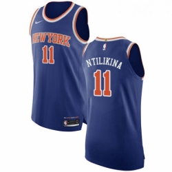 Youth Nike New York Knicks 11 Frank Ntilikina Authentic Royal Blue NBA Jersey Icon Edition 