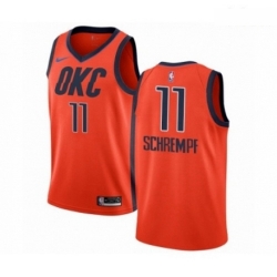 Mens Nike Oklahoma City Thunder 11 Detlef Schrempf Orange Swingman Jersey Earned Edition