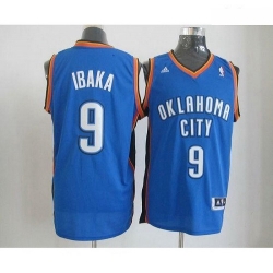 Thunder 9 Serge Ibaka Blue Revolution 30 Stitched NBA Jersey