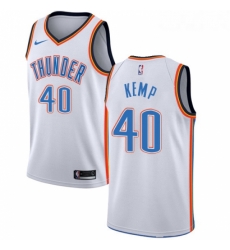 Womens Nike Oklahoma City Thunder 40 Shawn Kemp Authentic White Home NBA Jersey Association Edition