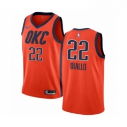 Youth Nike Oklahoma City Thunder 22 Hamidou Diallo Orange Swingman Jersey Earned Edition 