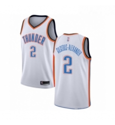 Youth Oklahoma City Thunder 2 Shai Gilgeous Alexander Swingman White Basketball Jersey Association Edition 