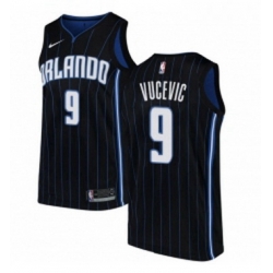 Womens Nike Orlando Magic 9 Nikola Vucevic Authentic Black Alternate NBA Jersey Statement Edition