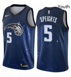 Youth Nike Orlando Magic 5 Marreese Speights Swingman Blue NBA Jersey City Edition 