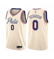 Womens Philadelphia 76ers 0 Josh Richardson Swingman Cream Basketball Jersey City Edition 