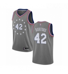 Womens Philadelphia 76ers 42 Al Horford Swingman Gray Basketball Jersey City Edition 