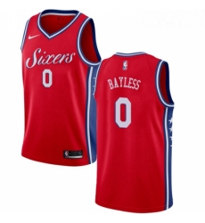 Youth Nike Philadelphia 76ers 0 Jerryd Bayless Swingman Red Alternate NBA Jersey Statement Edition