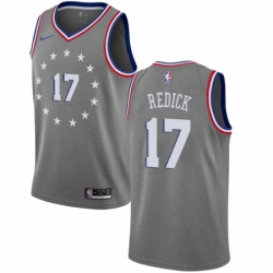 Youth Nike Philadelphia 76ers 17 JJ Redick Swingman Gray NBA Jersey City Edition 