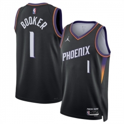 Men Phoenix Suns 1 Devin Booker Black 2025 Statement Edition Stitched Basketball Jersey Men Phoenix Suns 1 Devin Booker Black 2025 Statement Edition Stitched Basketball Jersey
