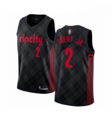 Womens Portland Trail Blazers 2 Gary Trent Jr Swingman Black Basketball Jersey City Edition 