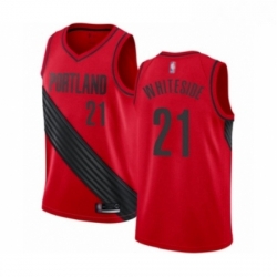 Womens Portland Trail Blazers 21 Hassan Whiteside Swingman Red Basketball Jersey Statement Edition 