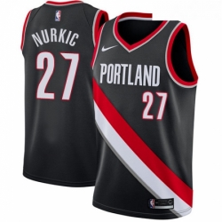 Youth Nike Portland Trail Blazers 27 Jusuf Nurkic Swingman Black Road NBA Jersey Icon Edition