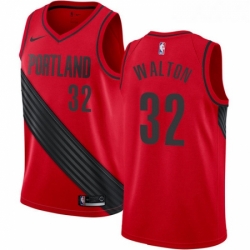 Youth Nike Portland Trail Blazers 32 Bill Walton Authentic Red Alternate NBA Jersey Statement Edition