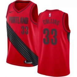 Youth Nike Portland Trail Blazers 33 Zach Collins Swingman Red Alternate NBA Jersey Statement Edition