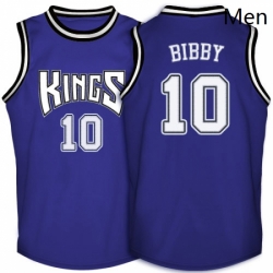 Mens Adidas Sacramento Kings 10 Mike Bibby Authentic Purple Throwback NBA Jersey