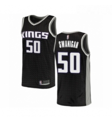 Womens Sacramento Kings 50 Caleb Swanigan Swingman Black Basketball Jersey Statement Edition 