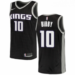 Youth Nike Sacramento Kings 10 Mike Bibby Swingman Black NBA Jersey Statement Edition