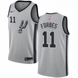 Womens Nike San Antonio Spurs 11 Bryn Forbes Swingman Silver NBA Jersey Statement Edition 