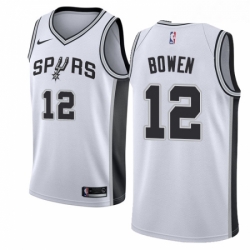 Womens Nike San Antonio Spurs 12 Bruce Bowen Authentic White Home NBA Jersey Association Edition