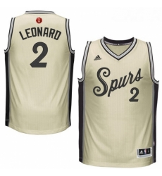 Youth Adidas San Antonio Spurs 2 Kawhi Leonard Swingman Cream 2015 16 Christmas Day NBA Jersey