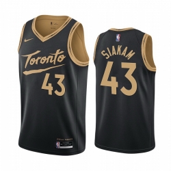 Men Nike Toronto Raptors 43 Pascal Siakam Black NBA Swingman 2020 21 City Edition Jersey