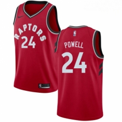 Mens Nike Toronto Raptors 24 Norman Powell Swingman Red Road NBA Jersey Icon Edition 