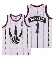 Raptors 1 Tracy McGrady White Throwback Jersey