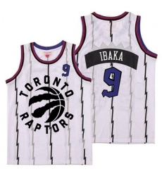 Raptors 9 Serge Ibaka White Retro Jersey 2