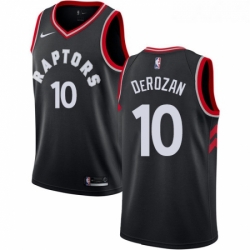Womens Nike Toronto Raptors 10 DeMar DeRozan Authentic Black Alternate NBA Jersey Statement Edition