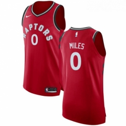 Youth Nike Toronto Raptors 0 CJ Miles Authentic Red Road NBA Jersey Icon Edition 