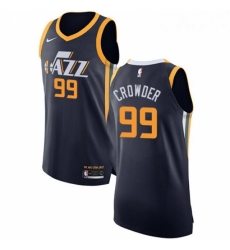 Womens Nike Utah Jazz 99 Jae Crowder Authentic Navy Blue Road NBA Jersey Icon Edition 