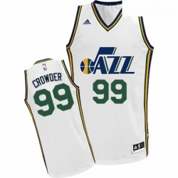 Youth Adidas Utah Jazz 99 Jae Crowder Swingman White Home NBA Jersey 