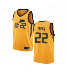 Youth Utah Jazz 22 Jeff Green Swingman Gold Basketball Jersey Statement Edition 