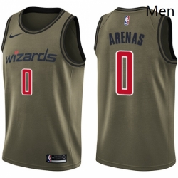 Mens Nike Washington Wizards 0 Gilbert Arenas Swingman Green Salute to Service NBA Jersey