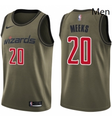 Mens Nike Washington Wizards 20 Jodie Meeks Swingman Green Salute to Service NBA Jersey 