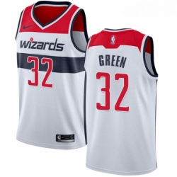 Mens Nike Washington Wizards 32 Jeff Green Swingman White NBA Jersey Association Edition 