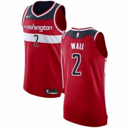 Womens Nike Washington Wizards 2 John Wall Authentic Red Road NBA Jersey Icon Edition