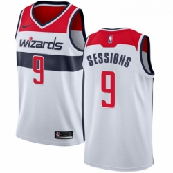 Youth Nike Washington Wizards 9 Ramon Sessions Swingman White NBA Jersey Association Edition 