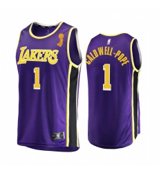 Los Angeles Lakers Kentavious Caldwell-Pope 2020 NBA Finals Champions Jersey Purple Replica Statement