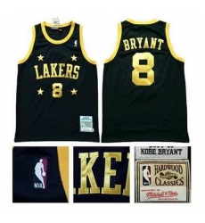 Men Lakers 8 Kobe Bryant black throwback  jersey