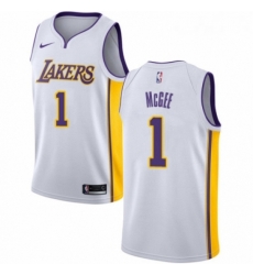 Womens Nike Los Angeles Lakers 1 JaVale McGee Swingman White NBA Jersey Association Edition 